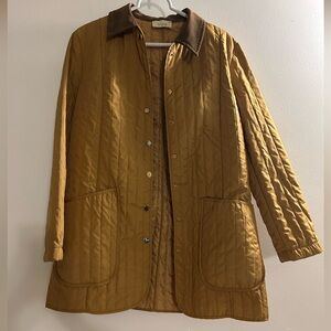 Women's Quilted Jacket in Mustard Brown